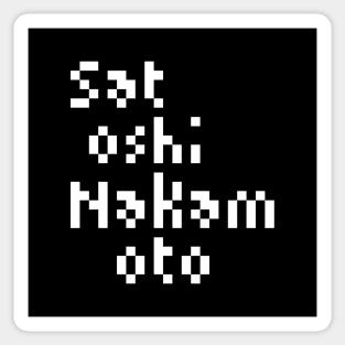 Satoshi Nakamoto Pixel Art Sticker